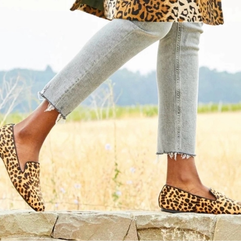 Birdies The Starling Calf-Hair Cheetah Flat Loafers